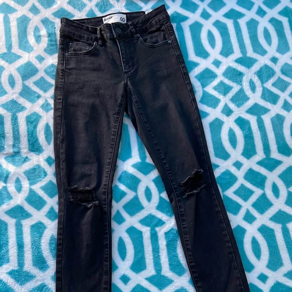 Garage black ripped jeans